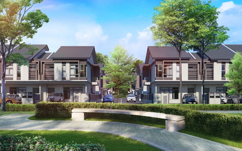 Taman Mutiara Maju garden view render