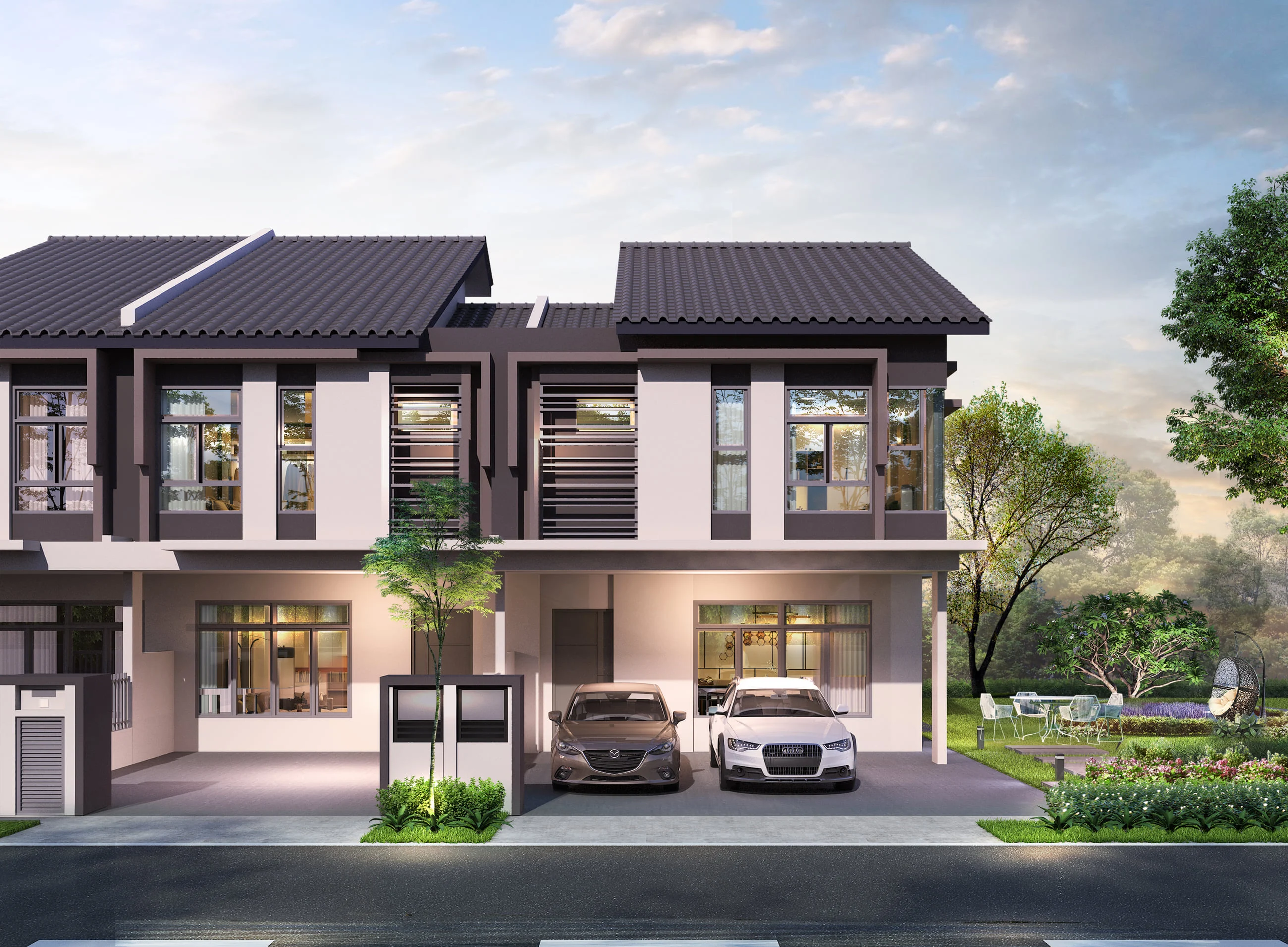 Maison One two-storey terrace home exterior artist's impression
