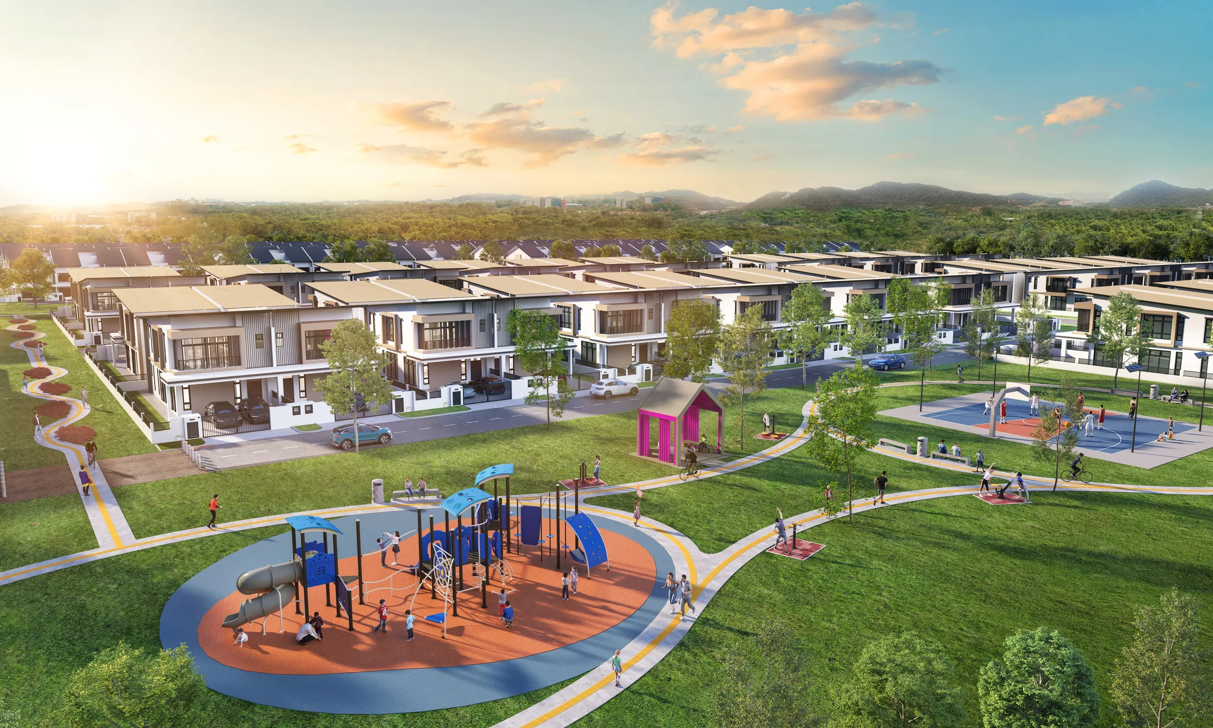 LUXE Villas I Central Park playground artist's impression